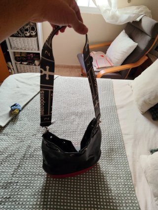 Bolso O bag negro y rosa