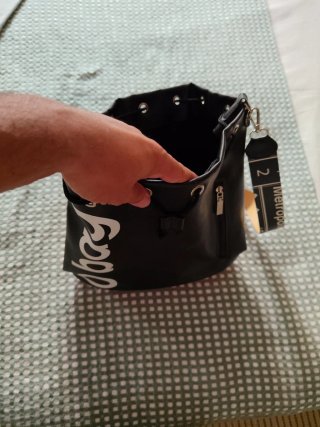 Bolso O bag negro y rosa