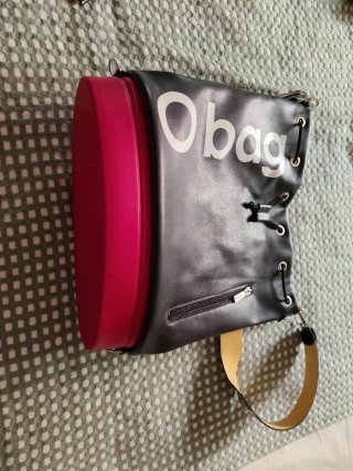 Bolso O bag negro y rosa