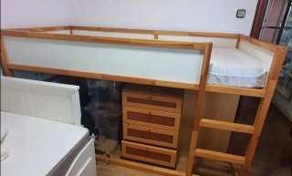 Cama ALTA IKEA KURA 90x200 cm