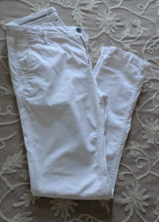 Pantalón chino blanco mujer T.38