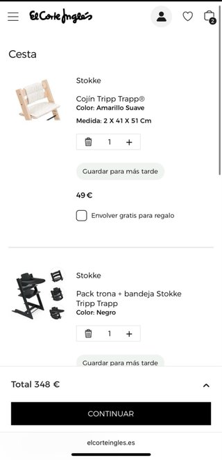 Trona Stokke con cojín Stokke