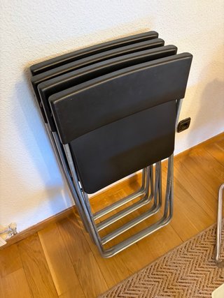 4 Sillas Plegables IKEA Gunde Negras