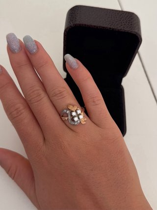Anillo Oro 14K Diamantes Naturales 1 ct