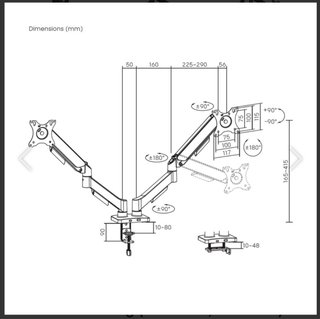 Soporte Mesa Monitor AISENS 17-32 Full Motion