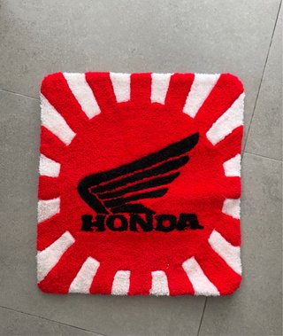 Alfombra Honda Rayos Sol Rojo Blanco