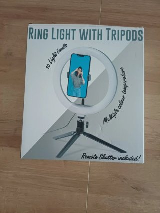 Aro de luz con trípode