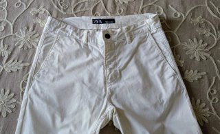 Pantalón chino ZARA blanco caballero talla 40