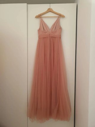 Vestido fiesta rosa empolvado NUEVO