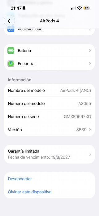 Airpods 4 con cancelación de ruido (ANC)