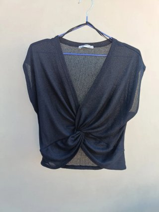Top Zara punto negro