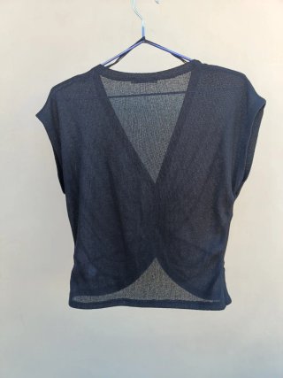 Top Zara punto negro