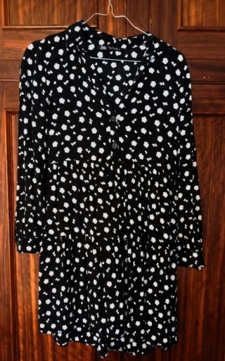 Vestido Zara manga larga estampado