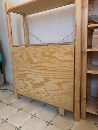 Estantería IKEA IVAR con escritorio abatible