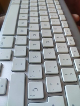 Teclado Apple A1314 Plata/Blanco