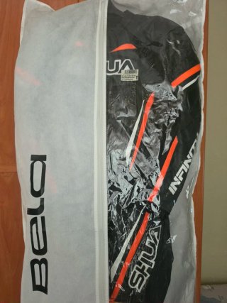 Mono de moto Shua Negro/Naranja Talla 52