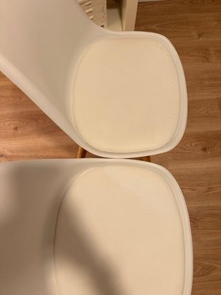 Juego de 2 sillas blancas para salón