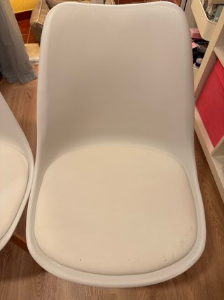Juego de 2 sillas blancas para salón