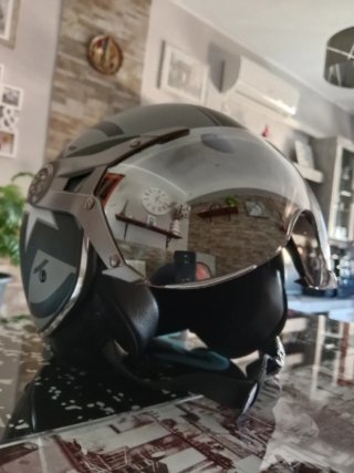 Casco Moto Jet Gris Estrellas TT.COMCASCOS