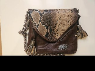 Bolso Mustang Piel Marrón Serpiente