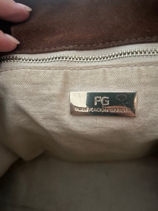 Bolso flecos ante marrón Purificación García
