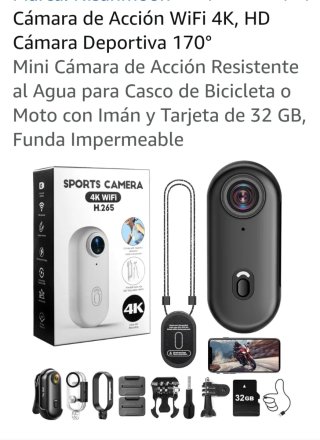 Mini Cámara Deportiva 4K WiFi H.265