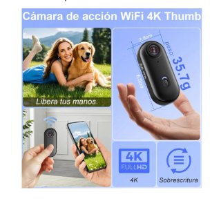 Mini Cámara Deportiva 4K WiFi H.265