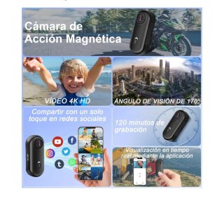 Mini Cámara Deportiva 4K WiFi H.265