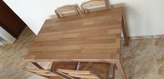 IKEA MESA Y 4 SILLAS MADERA PINO