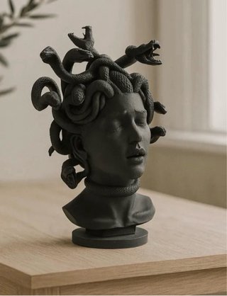 Busto Medusa Negro