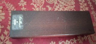 Estuche madera vintage con lámina de patos