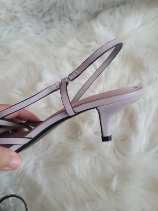 Sandalias tacón Zara rosa
