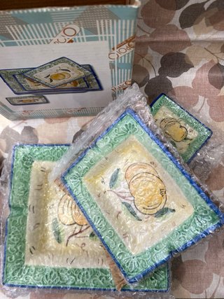 Set 3 Vassoi / Posacenere Ceramica
