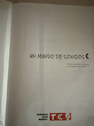 Libro Música: Un Mundo de Sonidos C