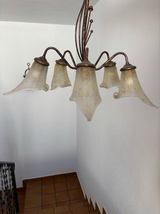 Lámpara de pared y techo rústica