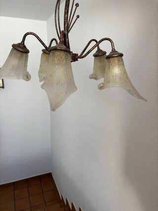 Lámpara de pared y techo rústica