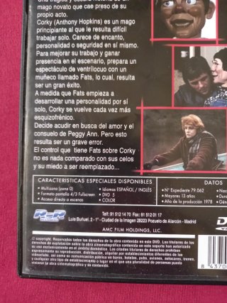 El Muñeco Diabólico DVD Terror Anthony Hopkins