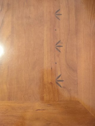 Mesa comedor madera cerezo con cristal