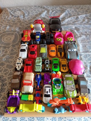 Lote coches de juguete + Transformer