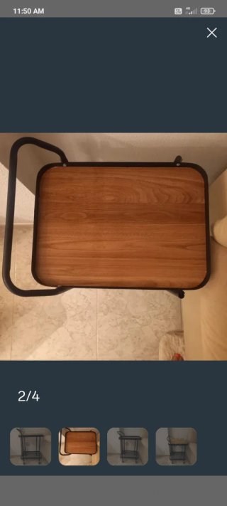 Carrito de bebidas madera y metal