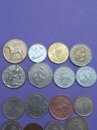 Colección de Monedas Varias Europeas.