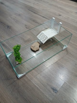 Acuario tortugas/peces con rampa