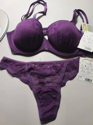 Conjunto lencería Selmark morado Talla L