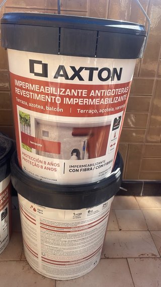 Pintura Impermeabilizante 8 botes Axton Terracota