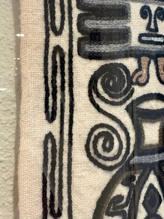 Cuadro Chileno Artesanal Tela, cristal y Madera