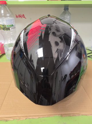 Casco Shark diseño penxa negro/rojo Talla M