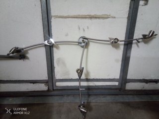 Lámpara de techo moderna de acero inox.