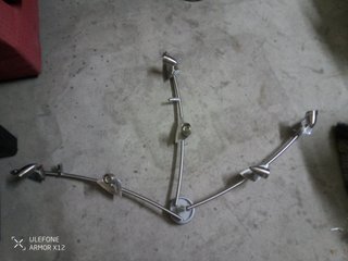 Lámpara de techo moderna de acero inox.