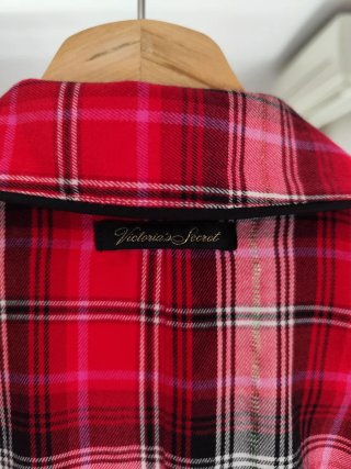 Peto Pijama Victoria's Secret Cuadros Rojo