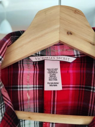 Peto Pijama Victoria's Secret Cuadros Rojo